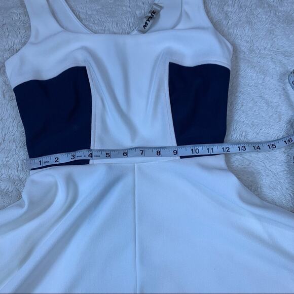 Mystic white and blue fit and flare skater dress, size small - Picture 6 of 8
